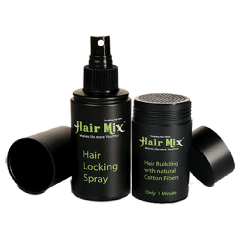HairMix Hair Building Fiber with Hair Locking Spray - Image 2