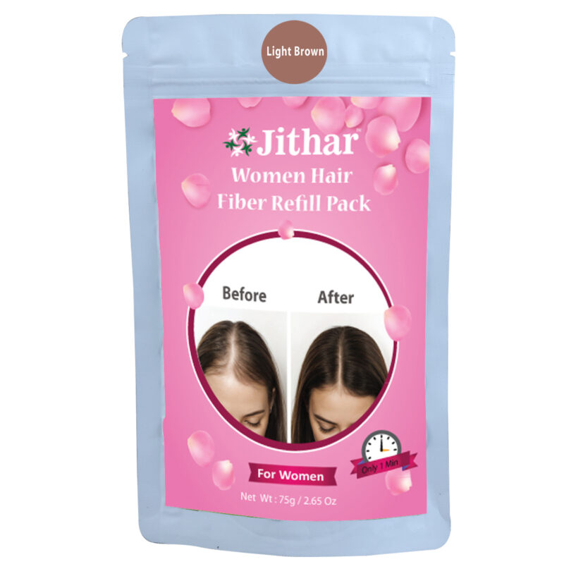 Jithar Women Fiber Light Brown Refill Pack 75g