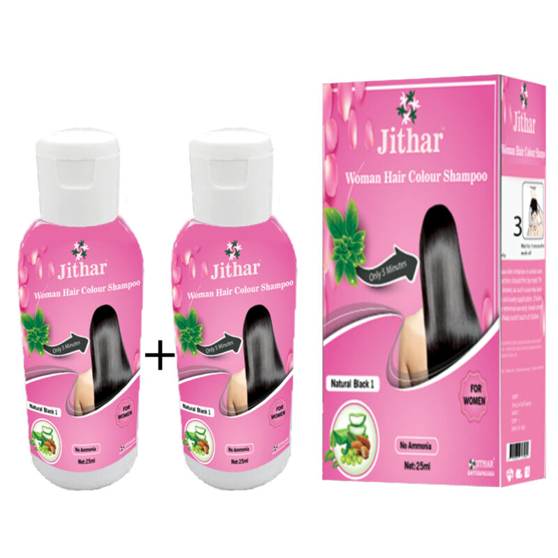 Jithar Women Hair Color Shampoo Family Pack