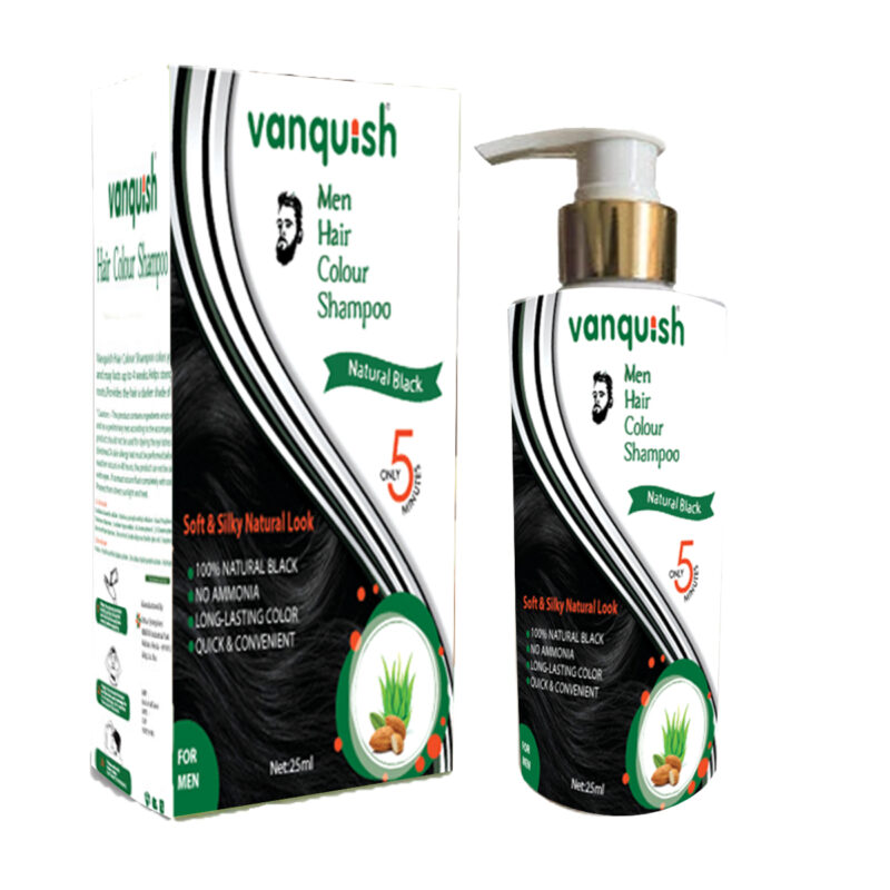 Vanquish Men Hair Color Shampoo Professional Pack